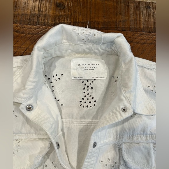 Zara white denim jacket - Picture 3 of 4